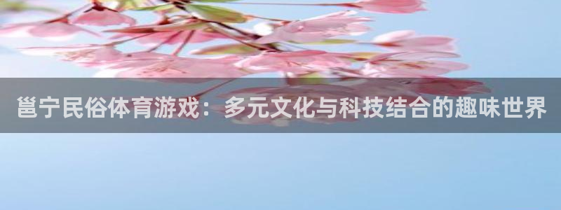 意昂平台注册入口：邕宁民俗体育游戏：多元文化与科技结合的趣味世界